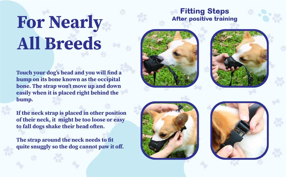 Dog Muzzle for Varies Dogs - Air Mesh Muzzle for Varies Sized Dog | Adjustable No Bark Dogs Muzzles for Scavenging Licking & Chewing | Prevent Biting |