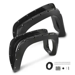 4PCS Fit For 1999-06 Chevy Silverado GMC Sierra Pocket Style Rivet Fender Flares 4PCS Fit For 1999-06 Chevy Silverado GMC Sierra Pocket Style Rivet Fender Flares