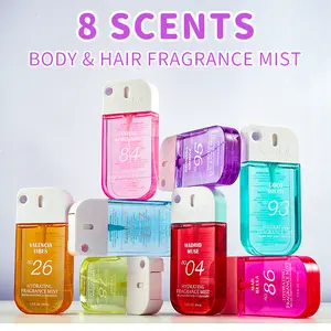 8 Scents Travel-Size Body & Hair Fragrance Mist (1.5 fl oz) - Long-Lasting Fruity & FloralFragrance for Women, Dates & Gifts