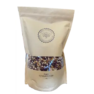 Briden Wilson Farm Organic Heirloom Multi-Colored Popcorn Kernels Snack - 3 lbs Sealed Pouch Heirloom Blend, USDA Certified, Non-GMO Verified, Gluten-Free, Flavor-Rich, Ambient Temp Storage Compatible