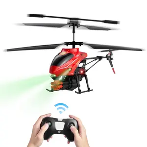 VEVOR RC Helicopter, 2.4GHz Flying Remote Control Helicopter with Shooting Mode, 3.5 Channel RC Airplane for Kid, Altitude Hold, One-Key Takeoff/Landing & LED Lights, Toys for Kids Ages 14 and up