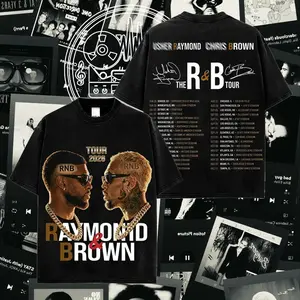 [ SWS ] - The R&B Tour 2026 : Raymond & Brown Date Premium Cotton T-Shirt, R&B Music Duo Graphic Tee, Urban Hip Hop Soul Streetwear Shirt, Concert Tour Merch, Gift for R&B Fans, Vintage Music Tee