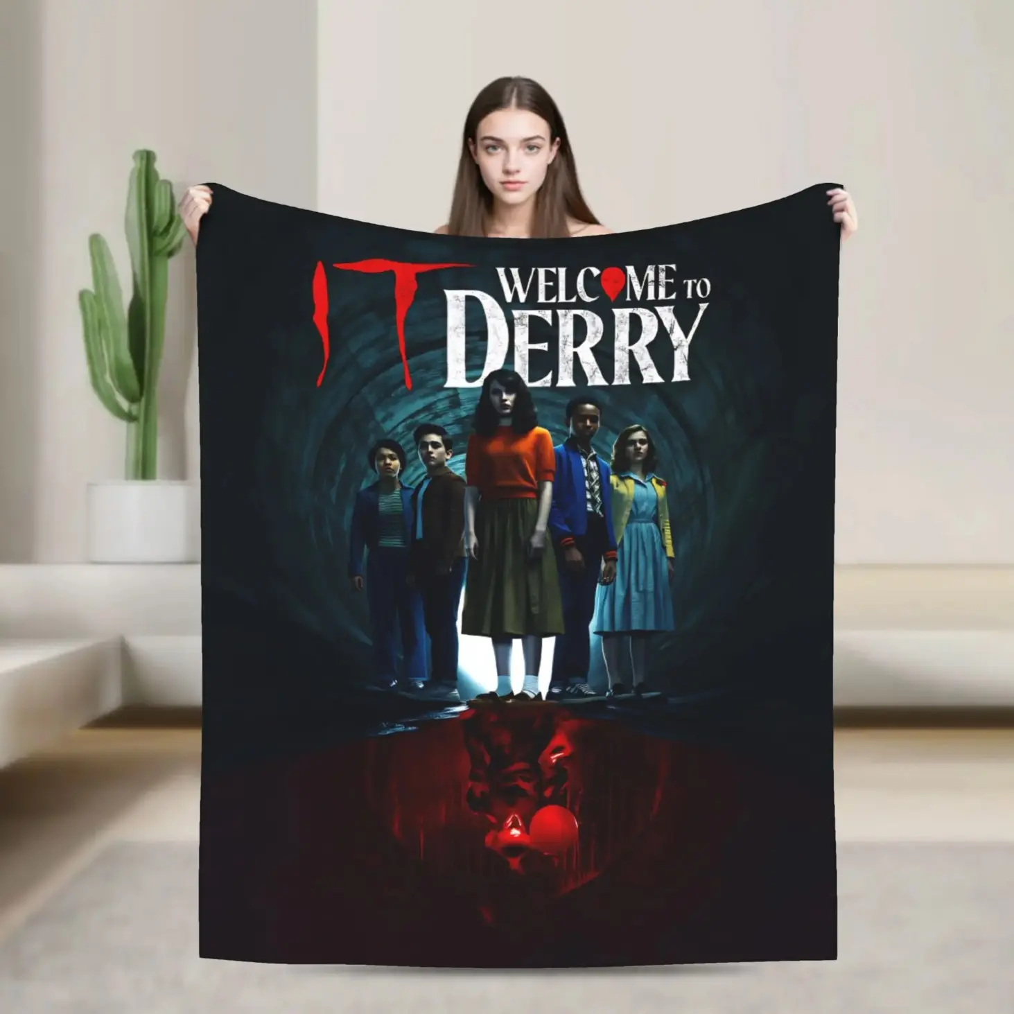 Warm Blanket Picnic IT Welcome To The Derry 2025 Bedding Throws  Flannel Bedspread For Bedroom Comfortable Sofa Bed Cover  Lightweight and breathable – the perfect holiday gift.