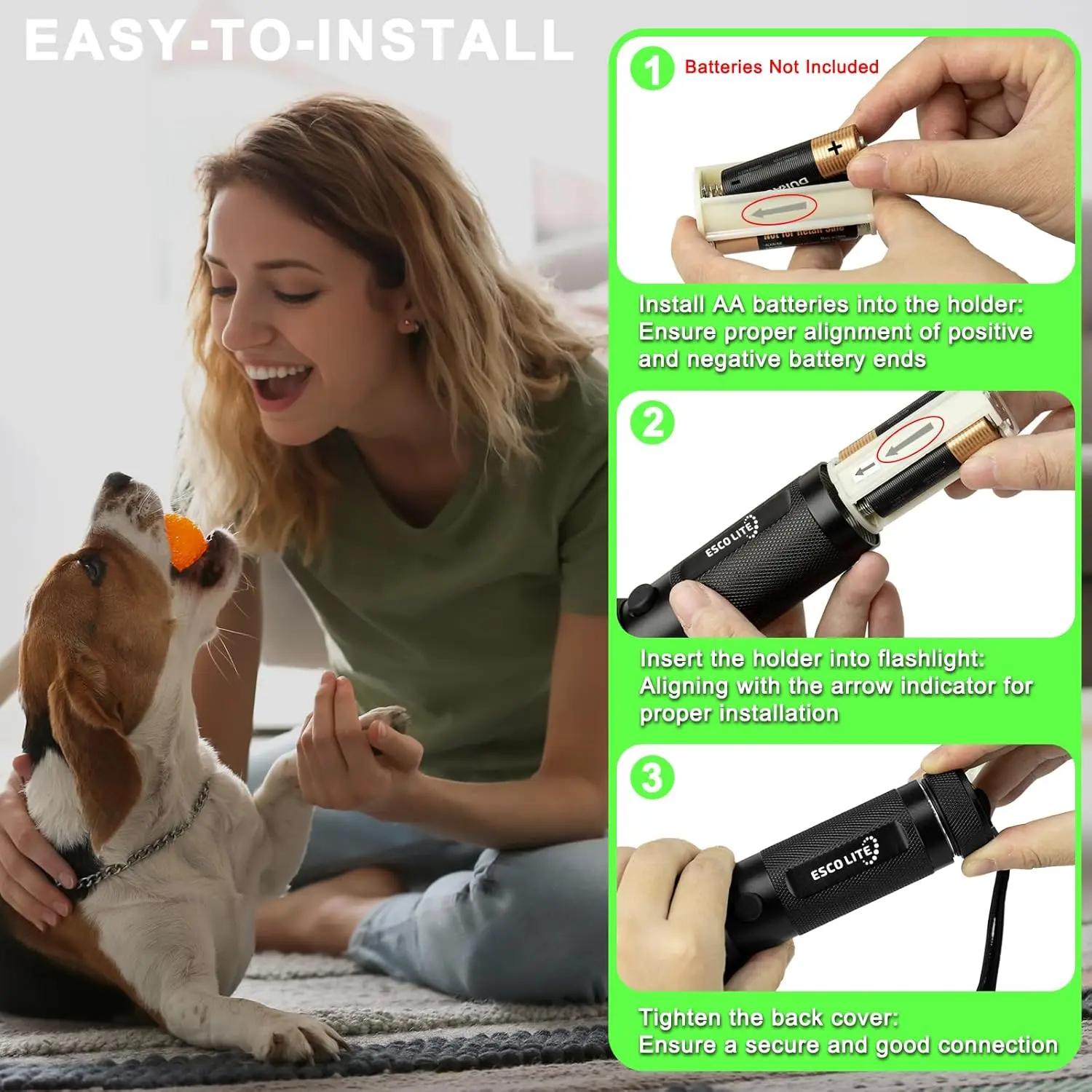 escolite uv flashlight black light waterproof and dustproof ESCO LITE Blacklight Flashlight 128