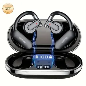 NEW M75-Wireless Earbuds Bluetooth Headphones Playback Ear Buds Power Display with Noise Canceling Mic Headsets for Sports Workout Running Black Audio Electronic