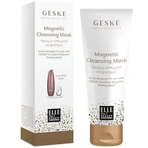 GESKE Magnetic Cleansing Mask | Use with our Touchless Magnetic Peeling Mask | Deep Skin Cleansing | Face Mask with Magnetic Particles | Vitamin E & Glycerin | Gentle Formula | Refines Complexion