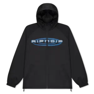 Women's Otis Zip-Up Hooded Jacket, Black Polyester Shell Casual Tops, Women's Casual Clothes