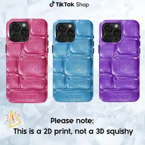 [Magsafe Only] Needoh Phonecases, 2D Effect Tough Phone Case, Cool Crush Ice Cube Phone Case, Graphic Hard Phone Cover, Phone Accessories