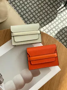 Women's Leather Card Holder Wallet, Multi-Card Slot Design, Compact & Stylish, High-Quality Material, Perfect Gift Idea