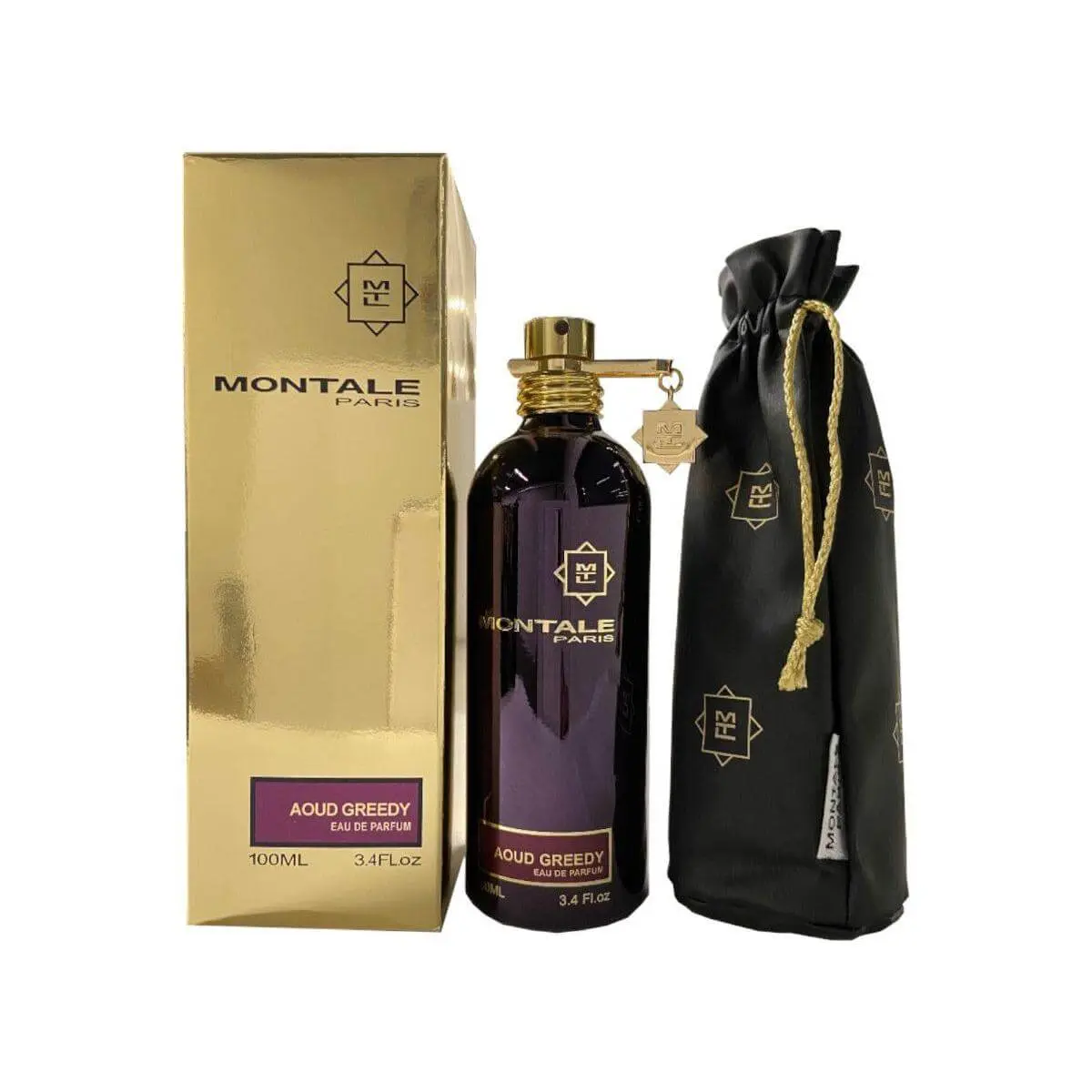 Montale Aoud Greedy Unisex Eau de Parfum - Floral Oriental Scent, 3.3/3.4 oz, New in Box, with Amber, Patchouli, Crisp Citrus Opening, Musk, Potent Scented Formula, Citrus Unisex Fragrance, Musk Unisex Fragrance