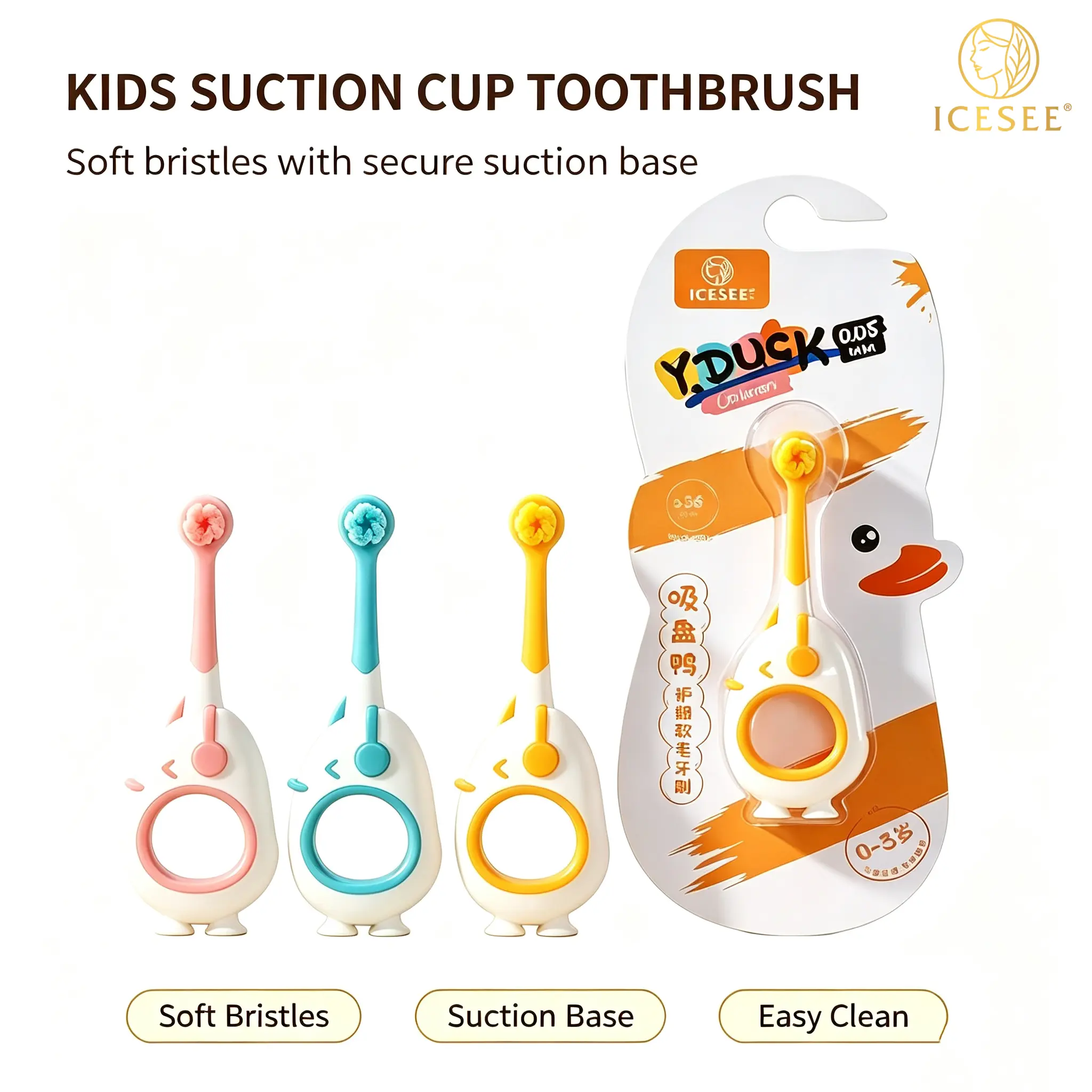 ICESEE Kids Toothbrush Ultra-Soft Bristle Cartoon Design Non-Slip Grip for Ages 2-7 Gentle Gum Protection BPA-Free Safe Oral Care Tool - Daily#summerwins #dealsforyoudays