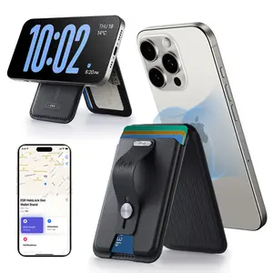 ESR Geo MagSafe Wallet with Find My Functionality 5 Card Holder RFID Blocking Magnetic for iPhone 17/16/15/14/13/12 Series Durable Stand