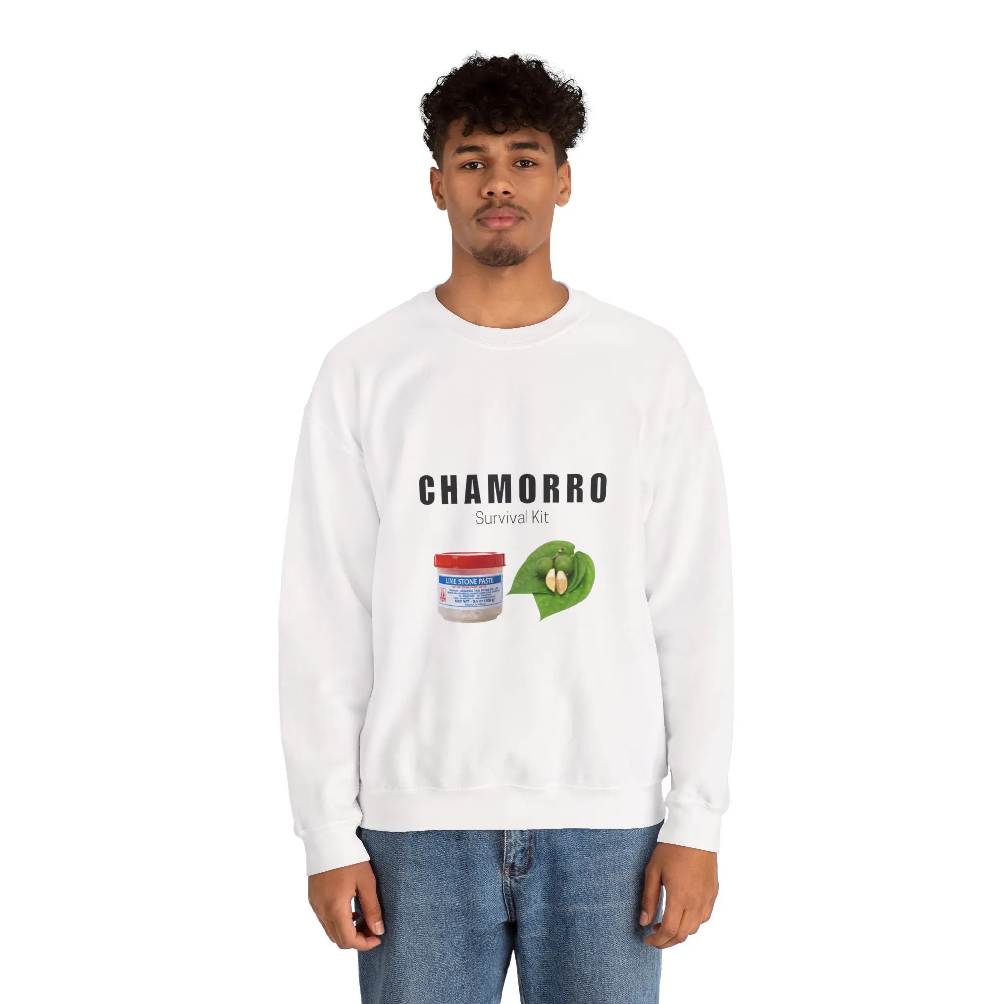 Chamorro Survival Kit Sweatshirt, Comfortable Crewneck, Gift for Him/Her, Casual Wear, Island Life Apparel, Fun Unique Design