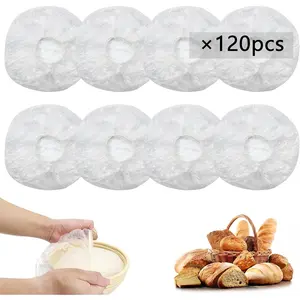 120pcs Shower Caps for Sourdough Bread Reusable Bowl Covers for Proofing Plastic Bread Covers With Elastic