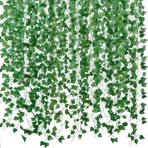 12-Pack Fake Ivy Vines (84FT Total) – Aesthetic Artificial Hanging Greenery Garland for Bedroom Wall Decor, Room, Wedding, Party, Patio & Home