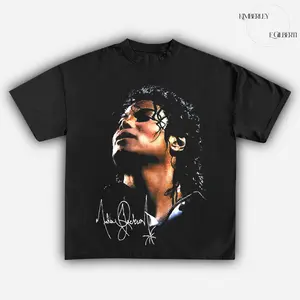 Adult And Youth Michael Jackson "Signature" Tee, MJ Tshirt, King Of Pop Shirt, Graphic Tees, Retro 90s Y2K Cotton Tee, Unisex Music Top, Gift For Fan