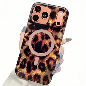 [Free!!Ship!] Classic Tortoiseshell Pattern Phone Case for iPhone 17 Pro Max 16 15 14 Mag Safe Sparkle Glossy TPU Shockproof Protective Phone Cover for Girl Women