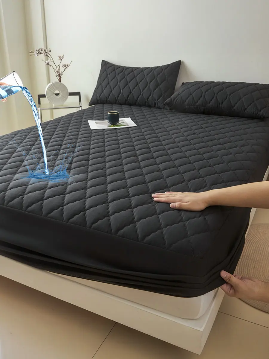 1pc Waterproof Fitted Sheet, Bedding, Stitch Fitted Sheet, Skin-Friendly Fitted Bed Sheet, Mattress Cover, Soft and Comfortable Bedding for Bedroom, Fitted Sheet for Twin, Full, Queen and King All Sizes, Room Decor, Dustproof, Machine Washable