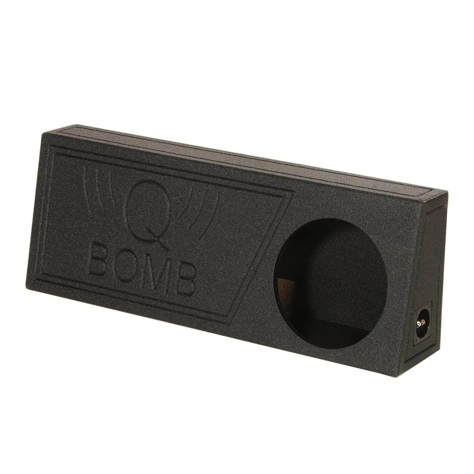 Q Power QBomb Single 12 Inch Vented Subwoofer Sub Box with Black Bedliner Spray Q Power QBomb Single 12 Inch Vented Subwoofer Sub Box with Black Bedliner Spray