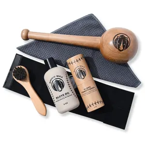 Rhino Wax - Ultimate Softball Glove Break in Kit - Includes Softball Glove Mallet, Oil, Conditioner, Glove Wrap, Brush, and Microfiber Cloth