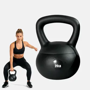 Shock Absorbing Anti-Collision Safe Soft Kettle Bell Weights 10LB/15LB/20LB, Shock Resistant Non-Slip Non-Scratch Ladies Indoor Gym Weight