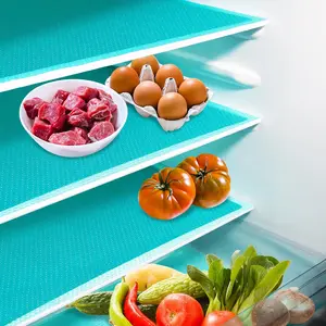 10 count Refrigerator Liners, Washable Fridge Liner Shelf Mats Refrigerator Pads for Cupboard Cabinet Drawer  Kitchen Accessories Organization (Blue)
