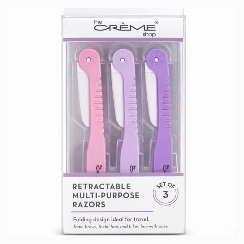 The Crème Shop Retractable Multi-Purpose Razors (Set of 3)