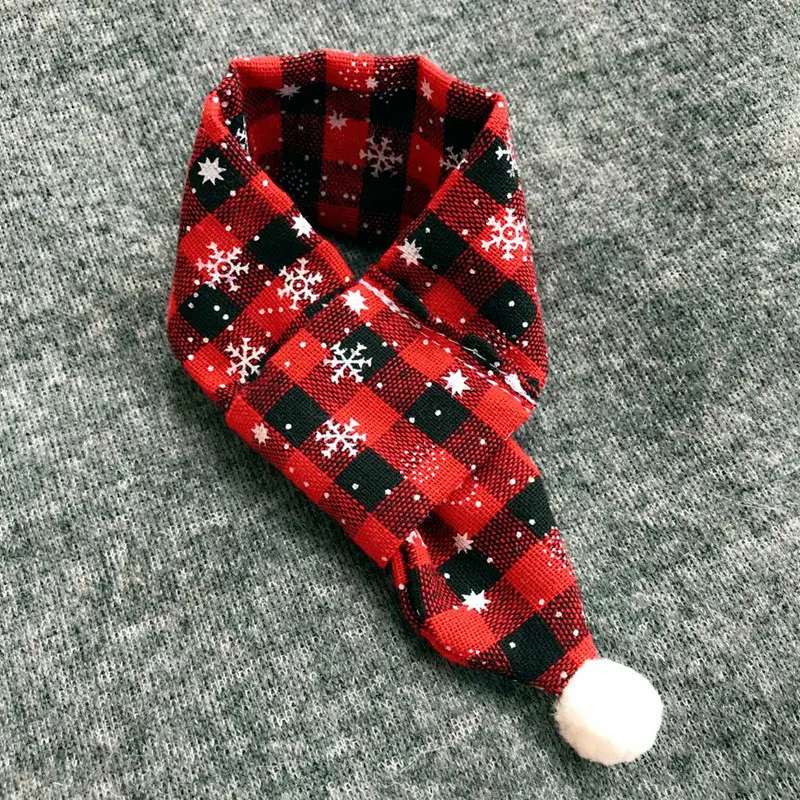Black & Red Plaid Pet Neck Warmer