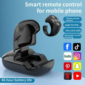 TikTok BT Remote Control,Smart Remote Control Ring BT Camera Video Recording, iPad, iOS, Android, Kindle APP Page Turner,BT Camera Video Recording Remote, Tiktok Scrolling Button Ring for iPhone Accessories Selfie
