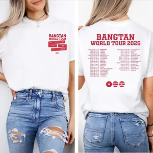 Bangtan Kpop World Tour 2026 Shirt, Arirang Tour Graphic Tee Unisex Streetwear, Perfect Gift for Army Fans
