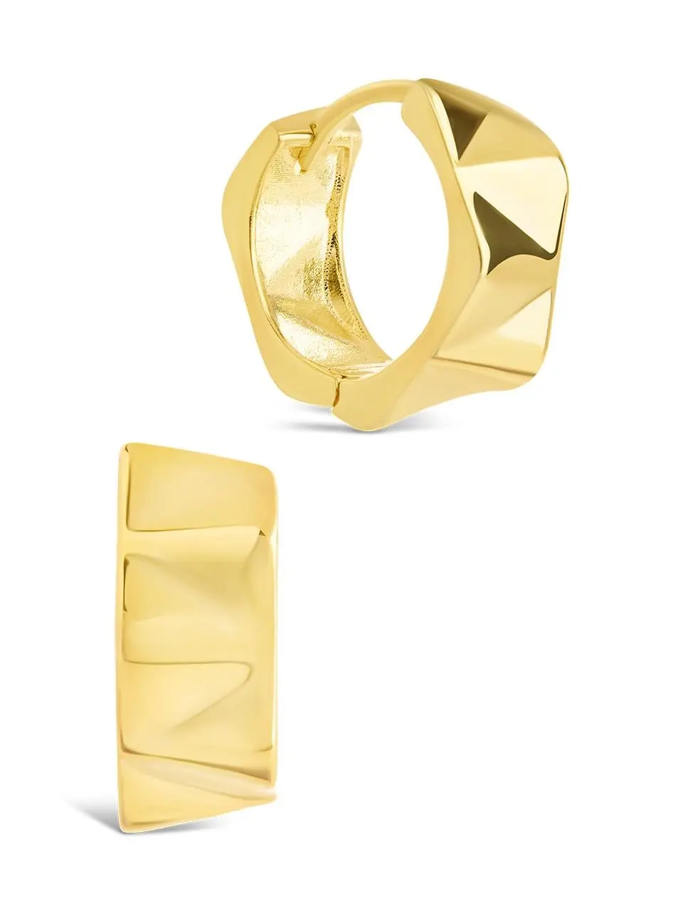 Ginevra Bolt Luxe Hoop Earrings