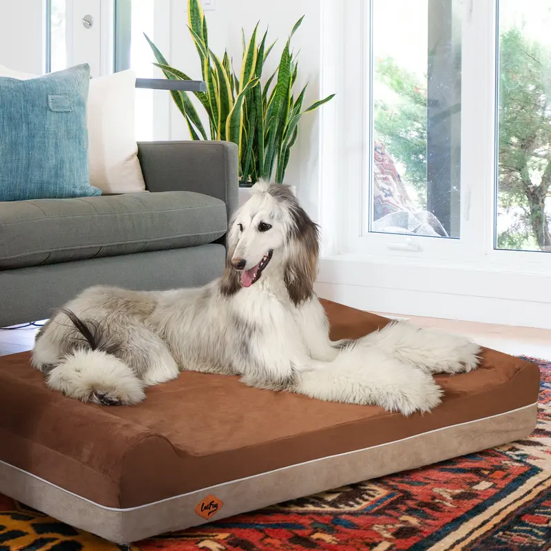 Laifug Orthopedic Memory Foam Extra Large Dog Bed with double Pillow (50"x36"x10") Durable Water Proof Liner & Removable Washable Cover & Smart Design 7