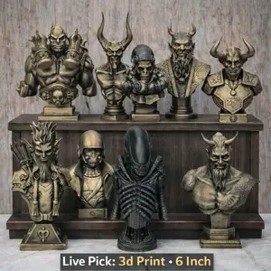 3d Printed Sculpture - 3d Printed Statues and Figurines - Made of PLA Plastic 6 to 7 Inches Tall