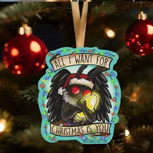 Mothman All I Want for Christmas Acrylic Ornament