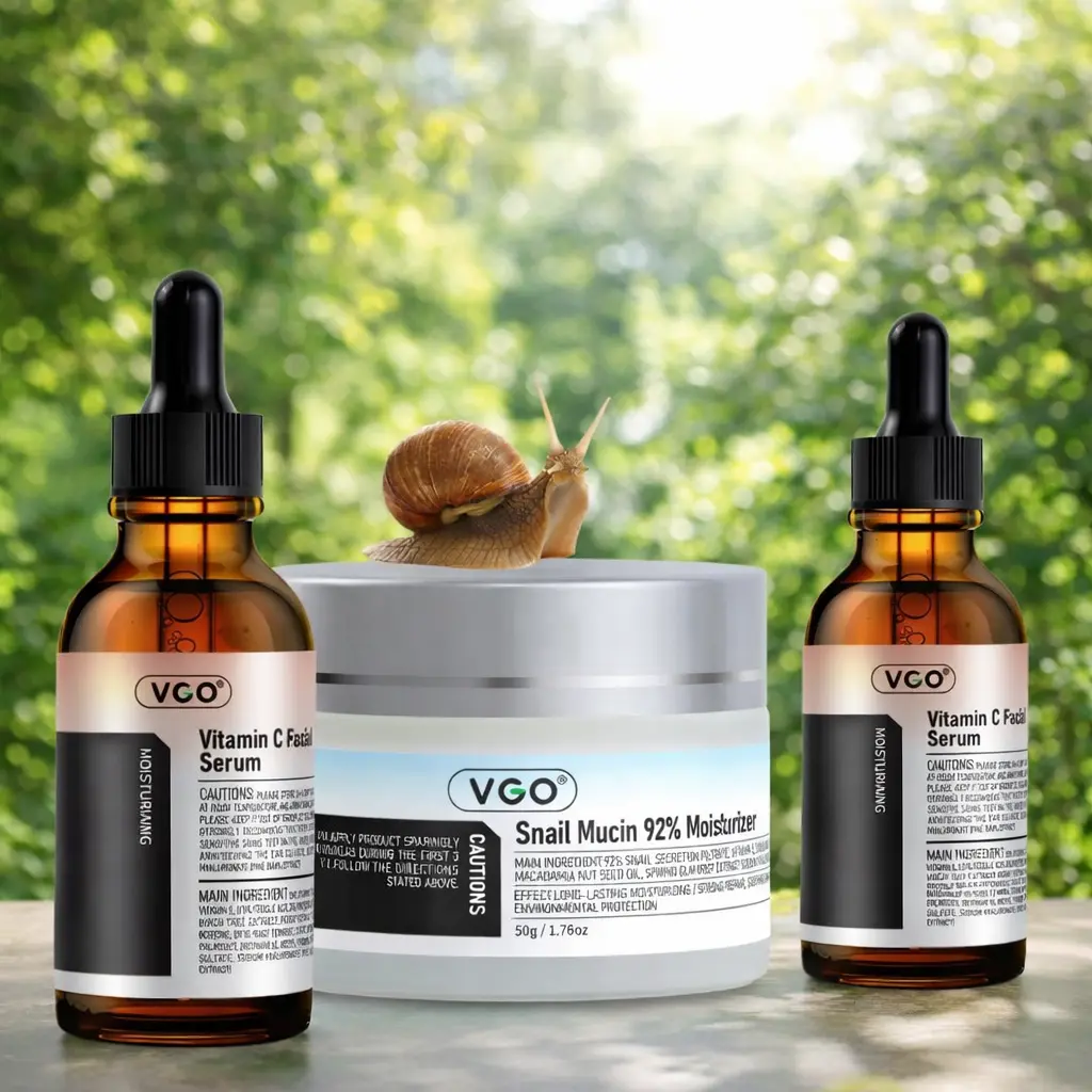 VGO Daily Skincare Pair – Vitamin C Serum + Snail Mucin