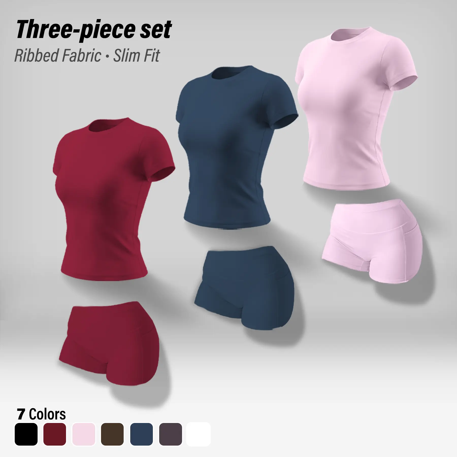 Women's Summervibes 2 Piece Workout Set - Snatched Tummy Control High Waisted Shorts & Slim Fit T-Shirt, BBL Effect Butt Lifting Athletic Wear, Squat Proof Yoga Set for Outdoor Fun, Quick-Dry Figure-Flattering Gym Tracksuit, Stretchy Summer Activewear