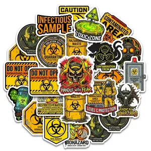 Biohazard Stickers Pack 20pcs High-Quality Design for Safety and Awareness Durable Reliable Biohazard Warning Labels