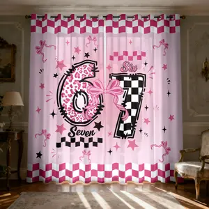 Door Curtain for Doorway PrivacyBlackout Closet Curtains for Bedroom Closet Doors,Single Light Filtering Christmas Number 6 & 7 Design Curtain Panel Home Decoration Curtain for Narrow Skinny Window, Thermal Insulated 84 Inch Long Door Cover Room Divider