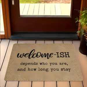 Funny Text Design Welcome Doormat, Humorous Entrance Rug, High-end Design Highly Absorbent Floor Mats, Anti-slip Quick drying Soft Carpets, Suitable for Multi-scenario, Indoor Outdoor Entrance Carpet Home Decor, Gifts for Family and Friends
