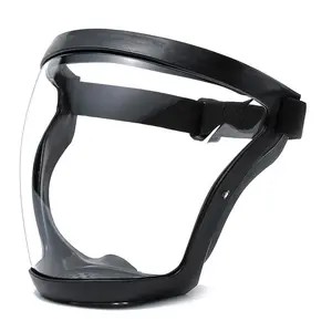 Clear Full Face Safety Visor – Adjustable Anti-Fog Shield, Impact Resistant Face Guard with Drawstring for Woodworking, Kitchen, Grilling & Outdoor Work Safetyequipment Work Glove Holders