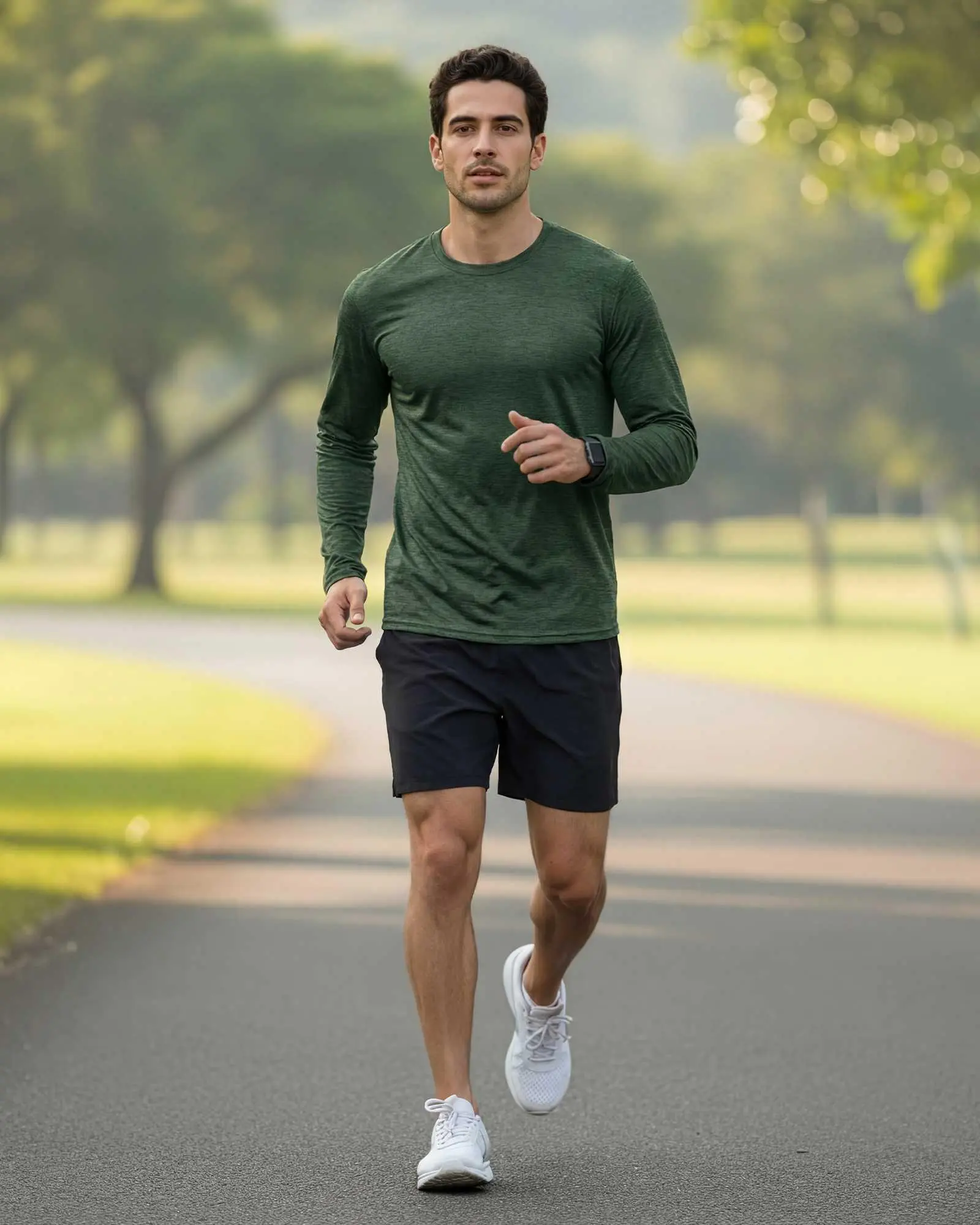 Real Essentials 4 Pack: Mens Long Sleeve Dry Fit T Shirts Hiking Fishing Workout Gym Work Sun UPF 50 Wicking Running Tee