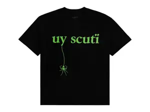 Sp5der x UY SCUTI Tee Black/Green (men) by StockX