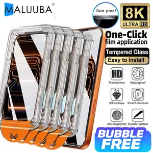 5pcs Full Cover Privacy Screen  Dust Proof Kit Protector for iPhone 16/15/14/13/12/11/16 Pro Max/15 Pro Max/Plus/Mini/X/XS/XR/XS Max, 9H Tempered Glass Film, Dynamic Island Compatible, Anti-Scratch, Anti-Fingerprint, Case Friendly, Glossy Screen Surface,