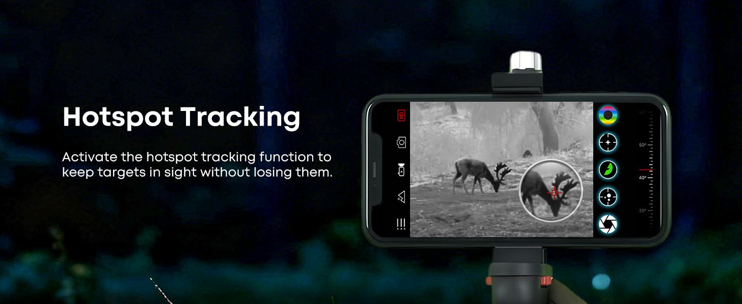 T2 Pro Thermal Monocular, 1579 Yard Night Infrared Camera with 13mm Lens,15×Zoom, iOS&Android Compatible