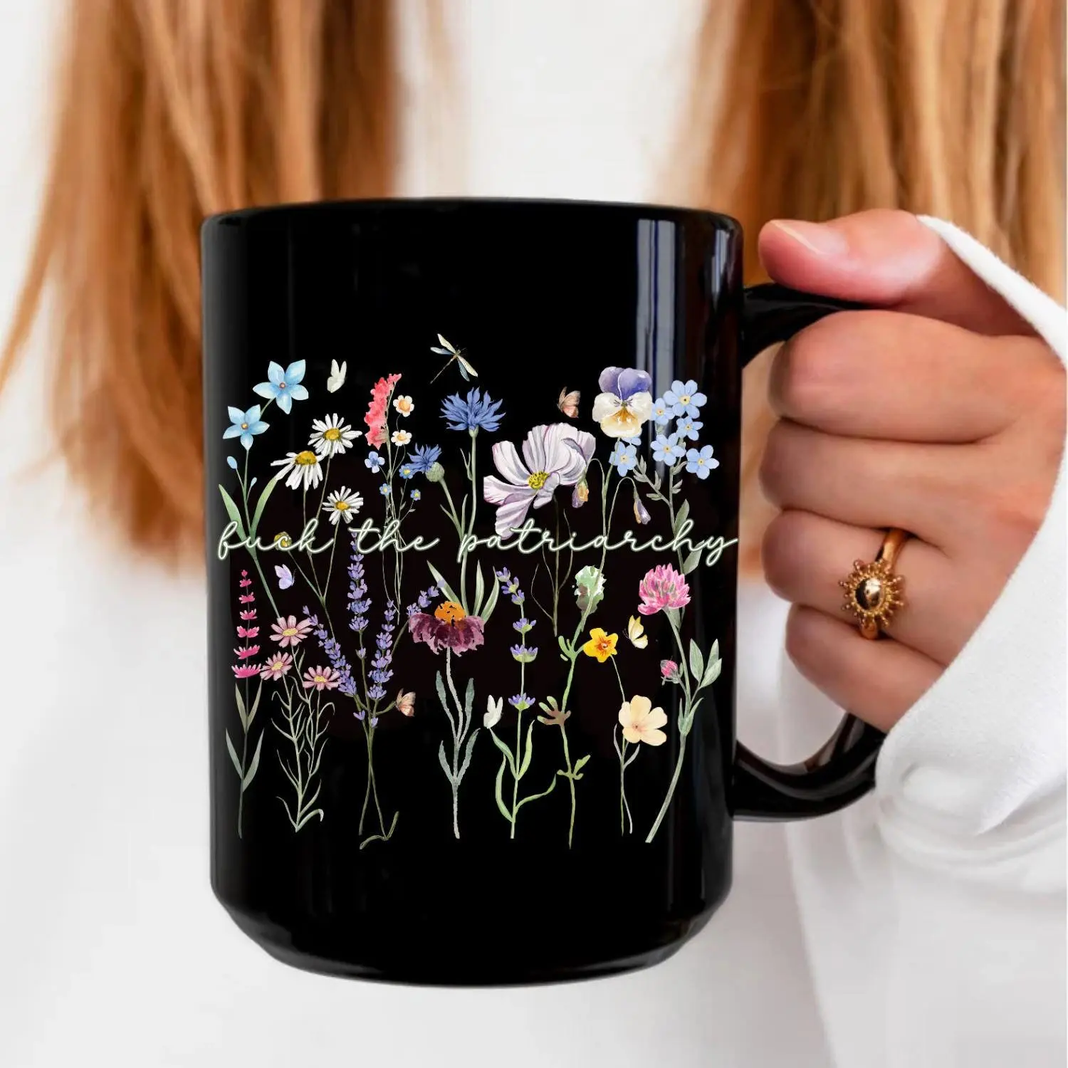 Subtle Fuck The Patriarchy Feminist Mug, Anti Trump, Fuck Trump, Feminist Gift, Feminism, Liberal Gift, Leftist Mug, Equal Rights Mug
