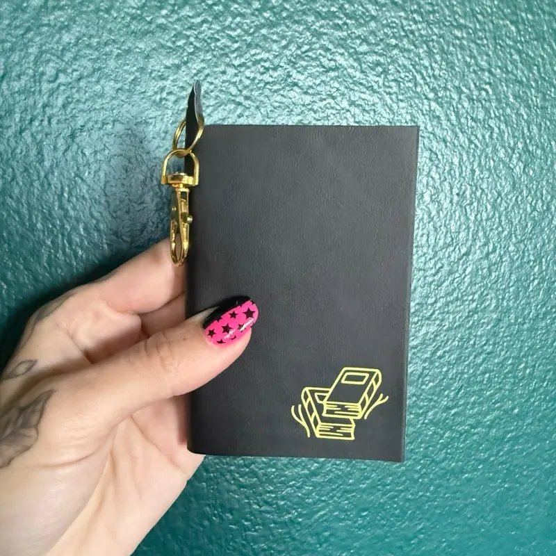 Mini Book Review Journal Bag Charm Keychain
