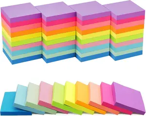 (40 Pads) Mini Sticky Notes1.5x2 in Post, 10 Bright Colors Small Sticky Notes Pad Strong Adhesive Its, Self-Stick Pads, Easy to Post for School, Home, Office