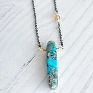 Imperial Jasper & Colorado Topaz Necklace