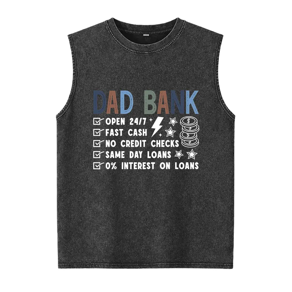 Funny Dad Washed Vest, Dad Bank Shirt, Fathers Day Shirt, Dad Gift Funny, Dad Joke Shirt, Gift For Dad From Kids, New Dad Shirt, Dad Life Tee