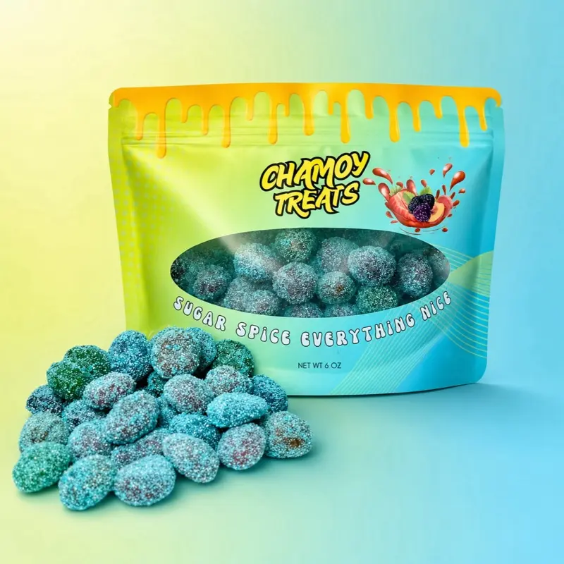 Sour Blue Raspberry Gushers Candy - Viral Trending Sweet Bonbon